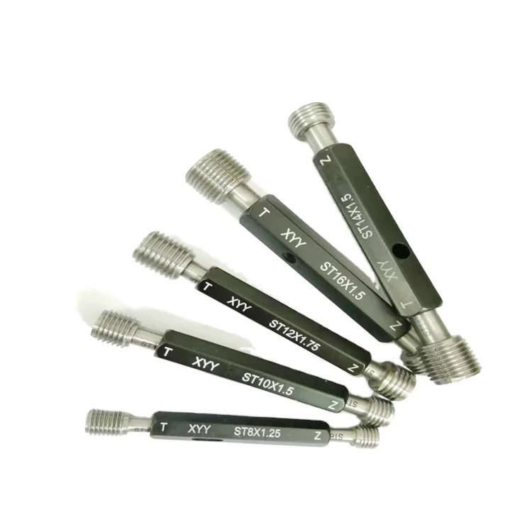 High Quality ST8*1.25 Steel Fastener Plug Gauge Standard Thread Go/No-Go Packed in Carton