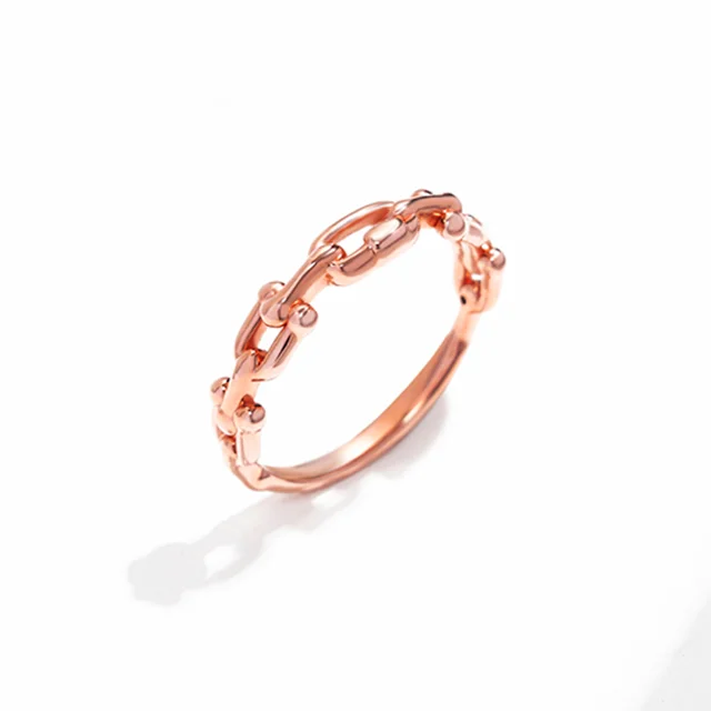 Hot Sel Latest Desight 9K 14k 18k Real Gold Tiny Custom Solid Gold hoop Shape Women Rings