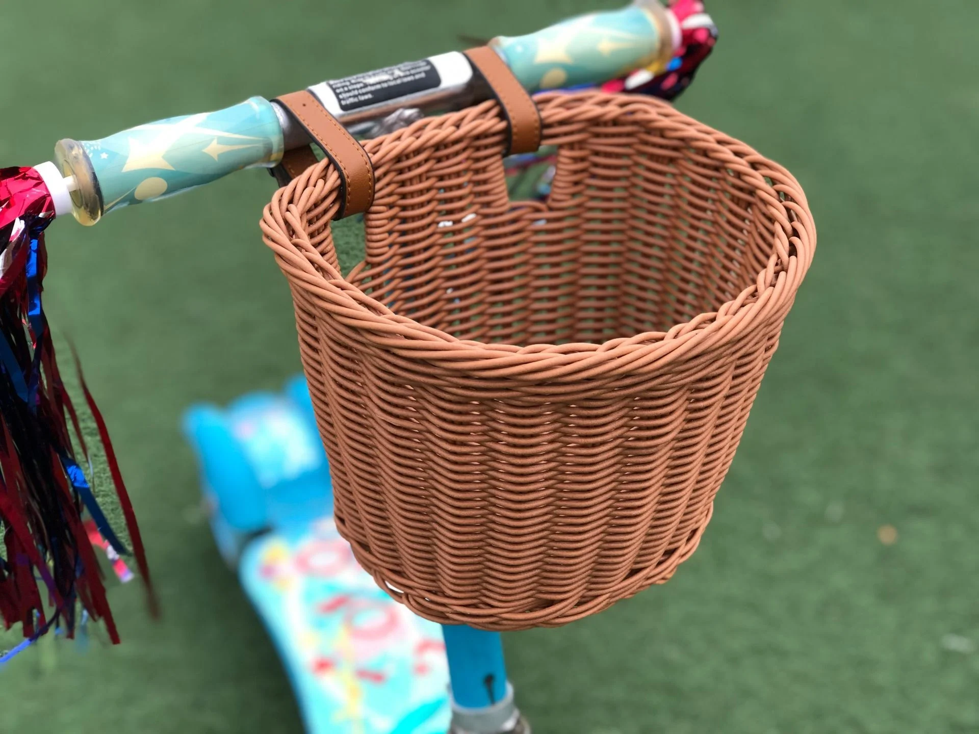 Promotional Gifts Natural Rattan Basket Willow Bicycle Basket Wicker Bicycle Basket