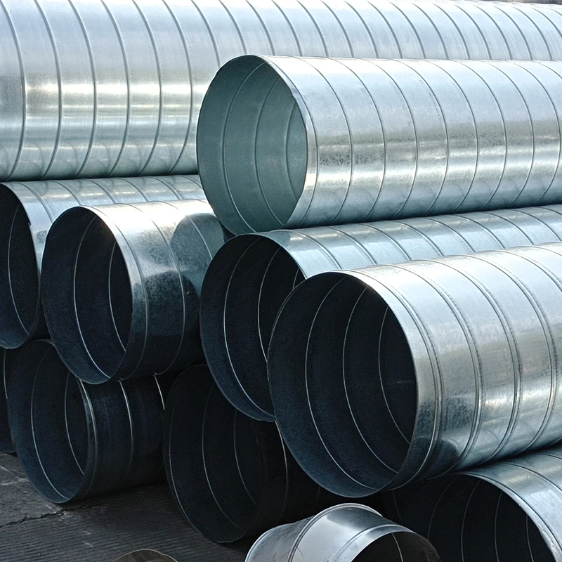 Galvanized spiral air pipe chimney pipe circular ventilation pipe dust and smoke extraction project