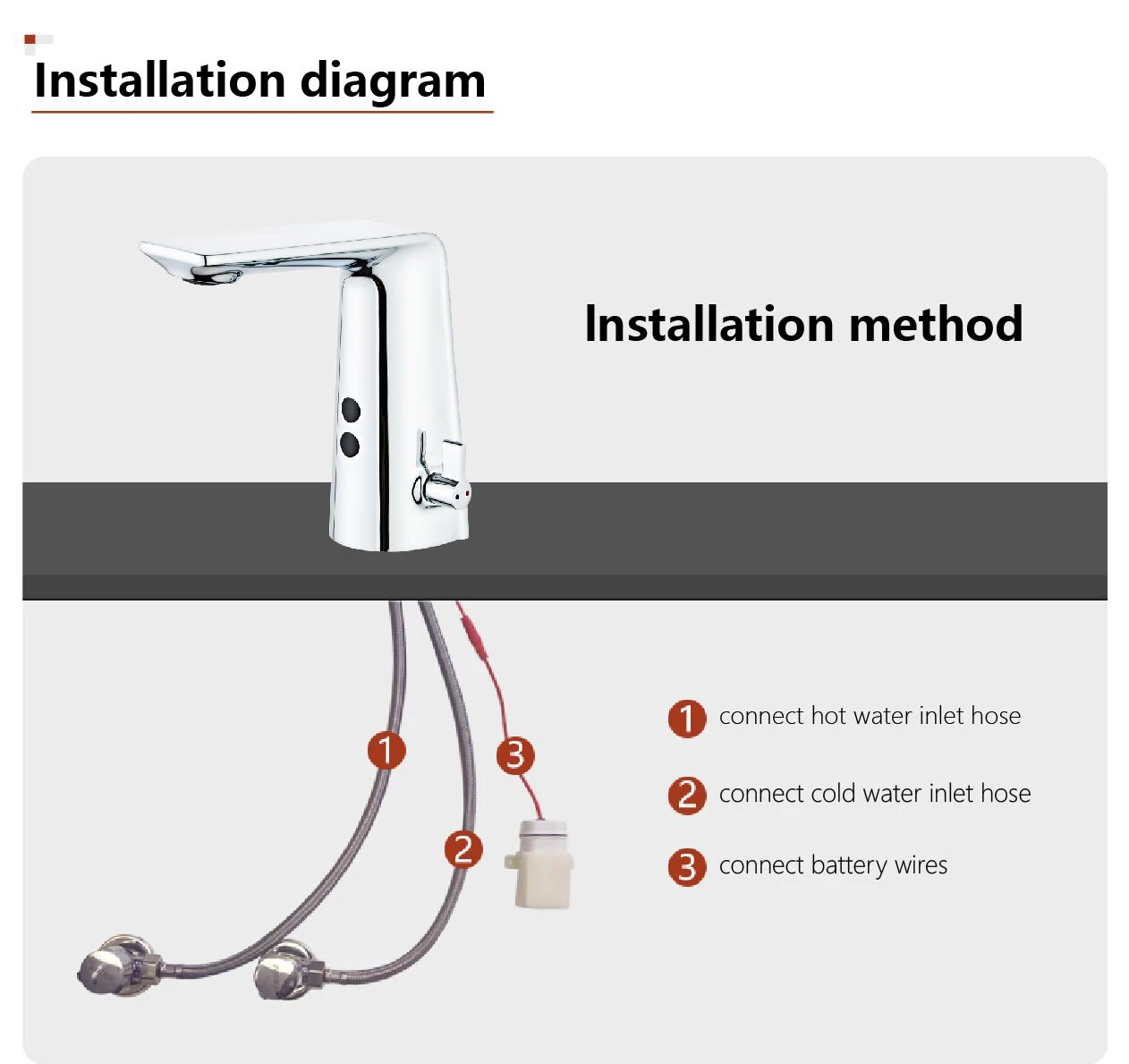 smart faucet tochless tap shipping free brass material polished chrome mixer water cold and hot ac220/ dc battery power