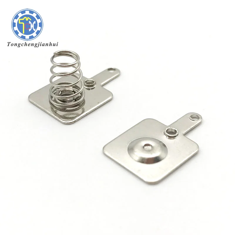 Free Sample! Custom Nickel Plated 65Mn Steel Brass 18650 Battery Spring Contact