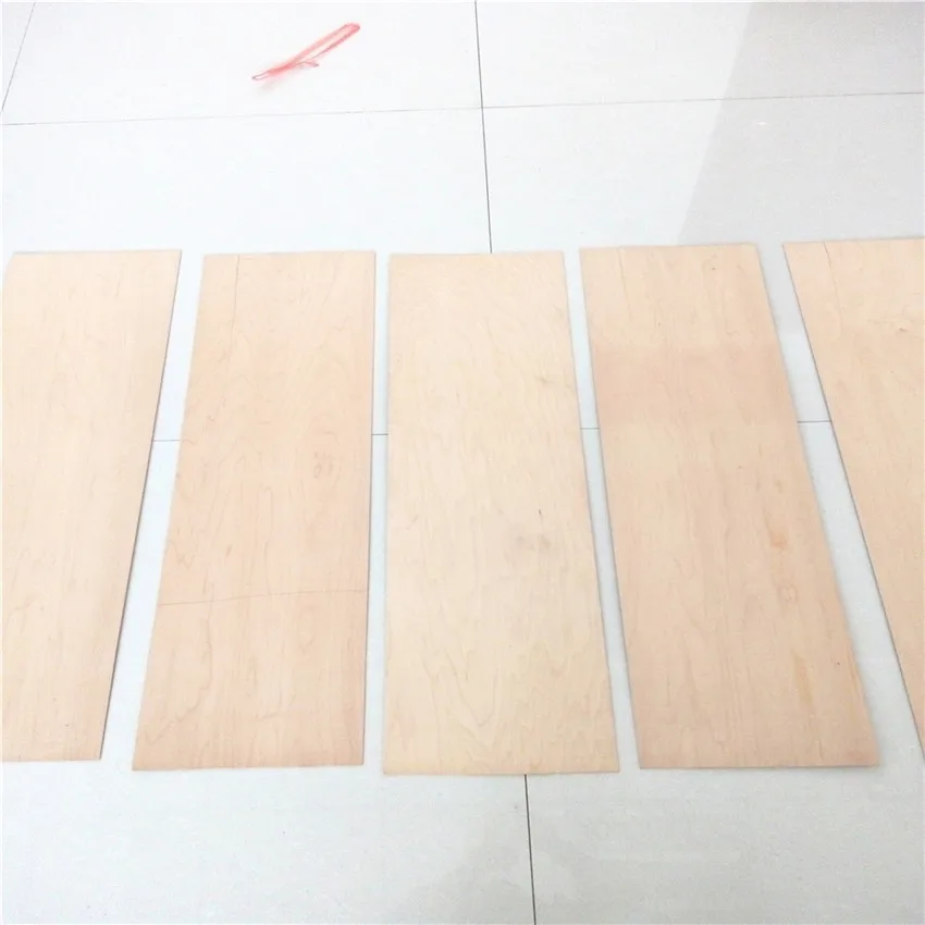 Customized Wholesale 1.6mm American & Canada Maple Veneers For Skateboard
