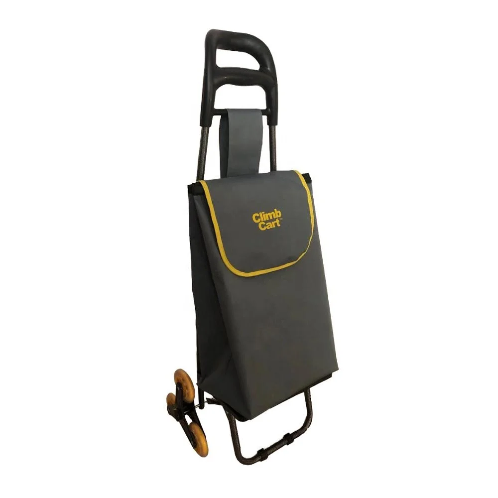 Folding Shopping Trolley Bag Foldable 3 Wheel Stair Climber Shopping Trolley