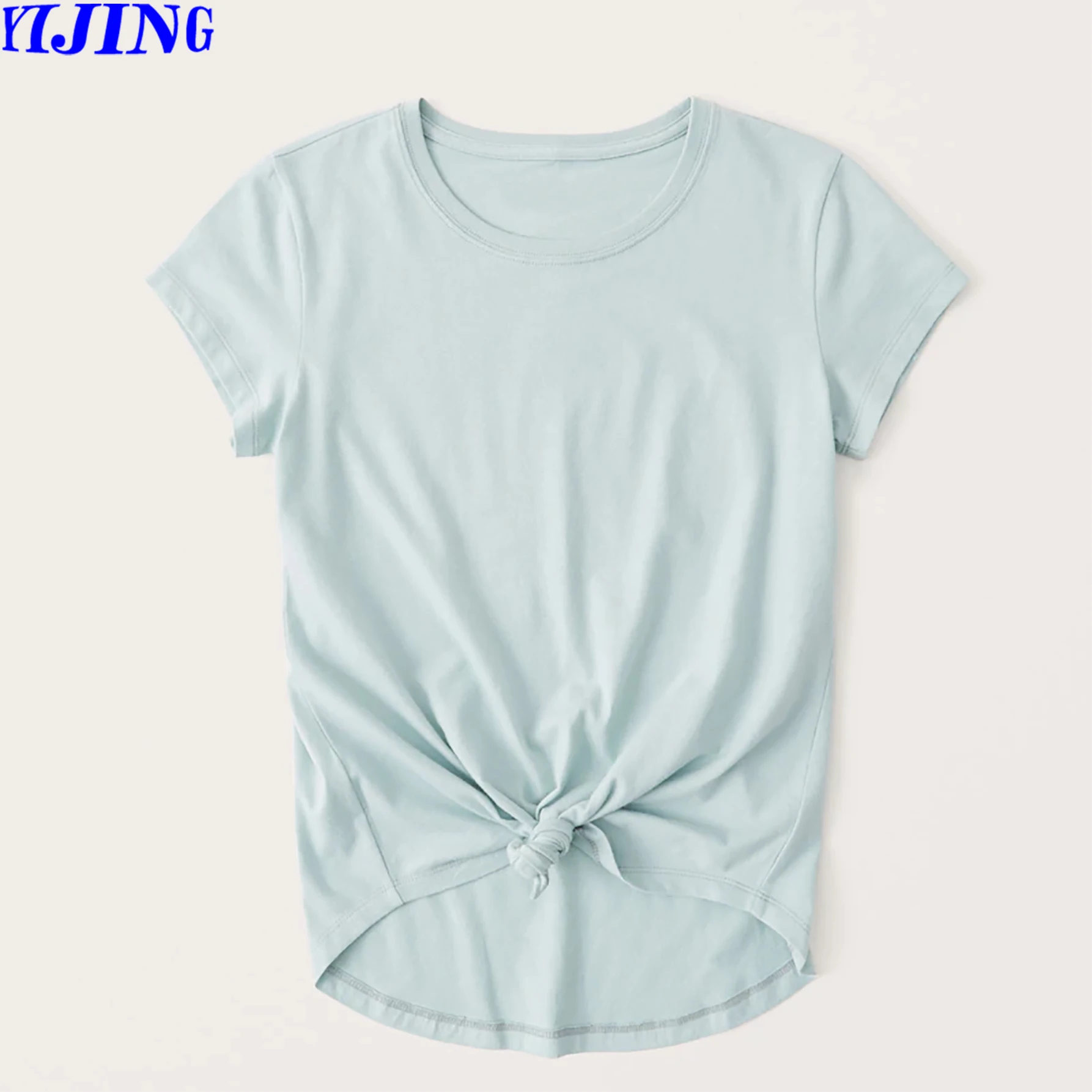 Оптовая продажа, женские футболки из 100% хлопка, футболка с коротким рукавом и принтом, футболка с вырезом лодочкой для женщин