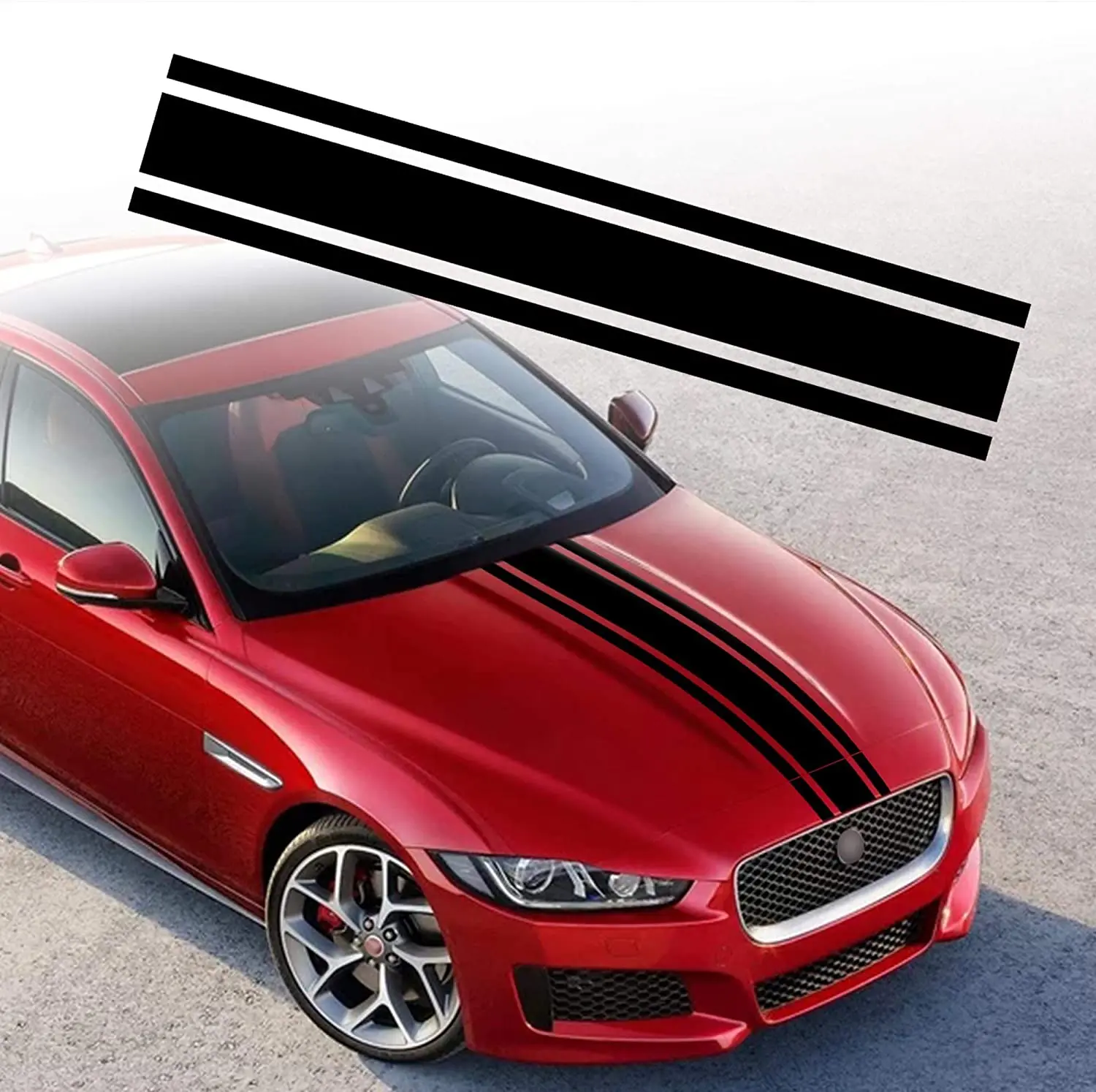 Car Hood Stripe Sticker Auto Racing Body Side Stripe Decal of car sticker with Vinyl Modified Stripe sticker