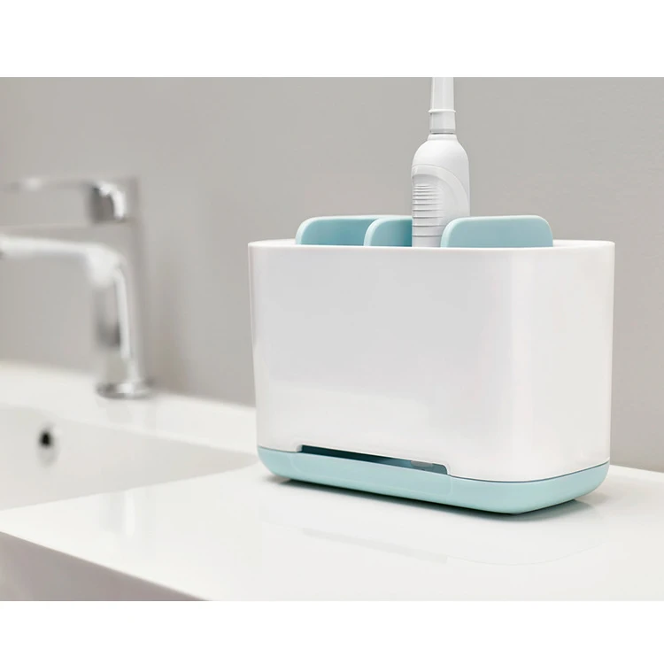 Factory Wholesale Fancy Bathroom Stand Portable Unique Plastic Toothbrush and Toothpaste Holder Organizer