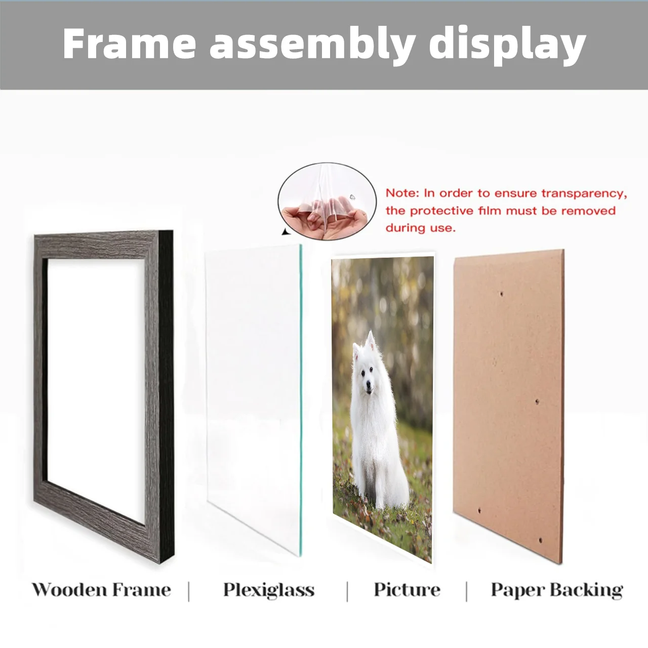 R-Frame Factory direct A4 A3 8x12 12x16 Solid Wood Picture Frames Wall Mount Poster Display Wooden Photo Frame