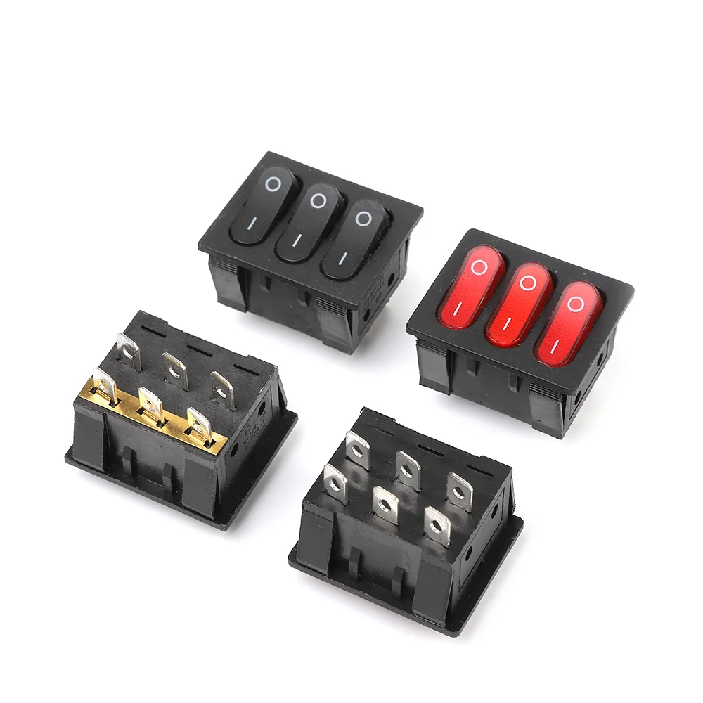triplex row 6 pin rocker switch for robam