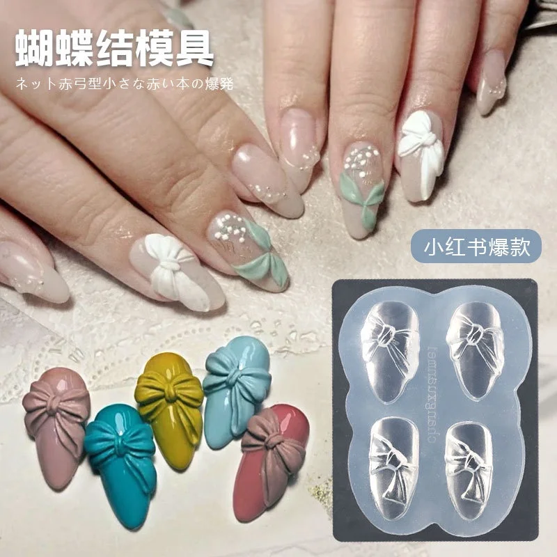 3D Silicone Mold Nail Carving Stamping Stencils Crystal Plate Nail Art Template UV Gel Polish Manicure Mould DIY Tools