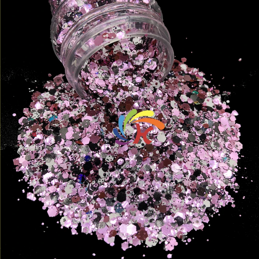 Holographic Chunky Mix Polyester Craft Nail Glitter