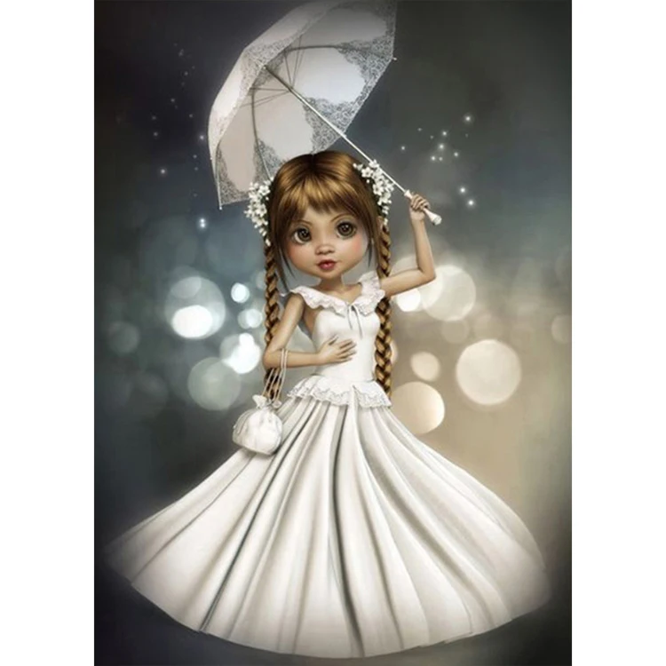 Wholesale Full Square Round Drill nude paintings little cute girl paint for wall Artwork  5D Diy diamond paintings