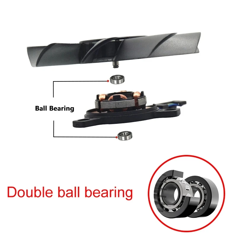 NEW 3PCS 75MM FD7010H12S 12V 0.35A Double ball bearing AMD Radeon VII GPU FAN For ASRock ASUS XFX Dataland MSI Yeston Sapphire