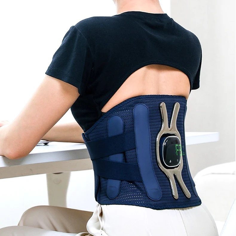 Heat Belly Wrap Belt with Vibration Massage Portable Heating Pad for Back Lumbar Waist Fast Heating Lower Back Massager