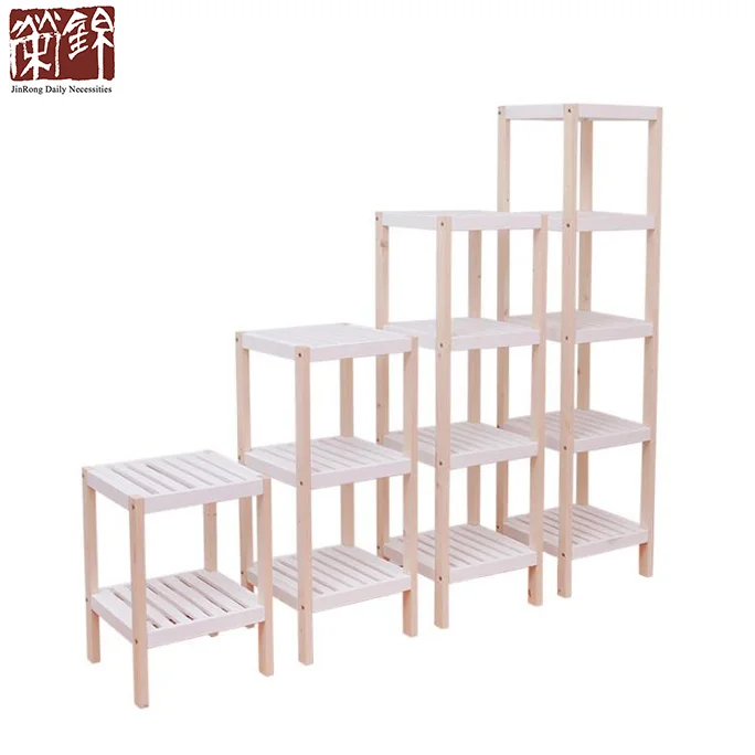 
Home Decoration Multi-layer Solid Wood Flower Shelf Plant Shelf Wooden Plant Display Shelf 