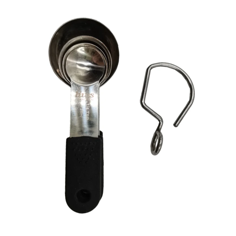 1 tsp 1/2 tsp long handle measuring spoon custom stainless steel measuring powder scoops set of 4