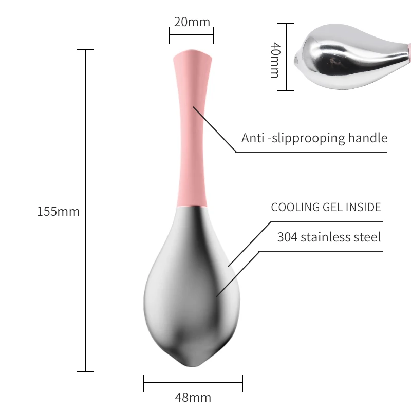 Metal Cryo Tools Freeze Cryostick Therapy Ice Roller Cooling Stainless Steel Facial Massager Cryo Sticks