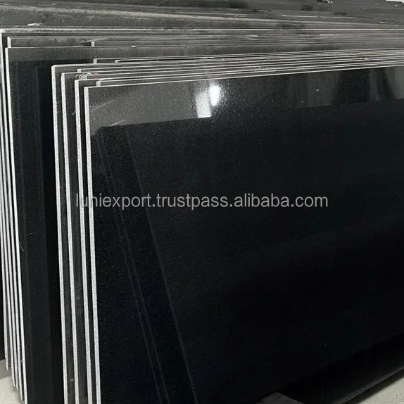 Polished Surface Granite Slabs Angola Black Granite For Kitchen Countertop and Island Top