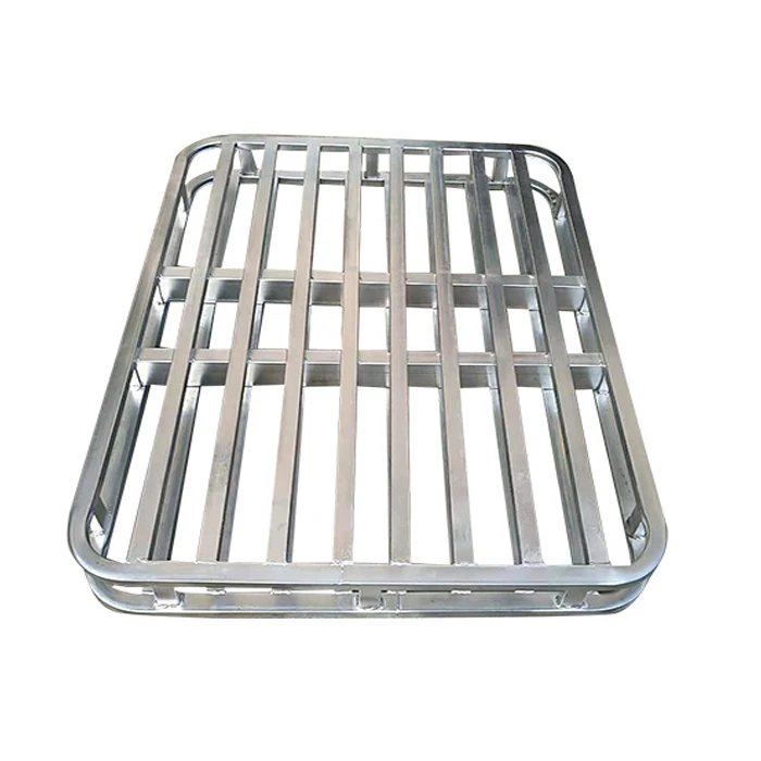 Widely used galvanized logistics heavy duty warehouse iron euro stackable flat steel metal pallet for sale