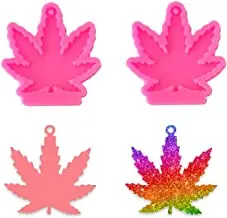 Resin Weed Baking Keychain Molds Silicon Making Keychains Maple Leaf Silicone Mold