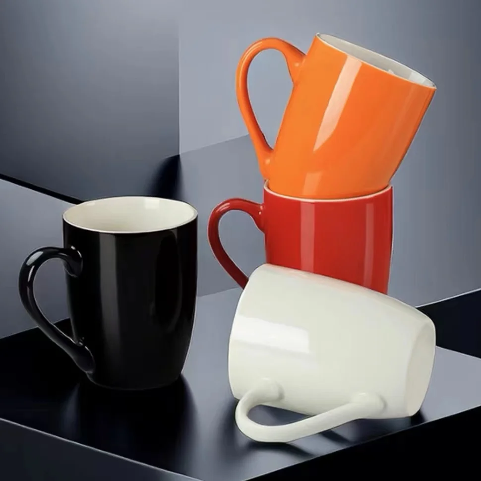 JINXIN wholesale Classic Ceramic Morandi color glazed series glazed 11oz stoneware coffee mug tumbler water bottle  tumbler