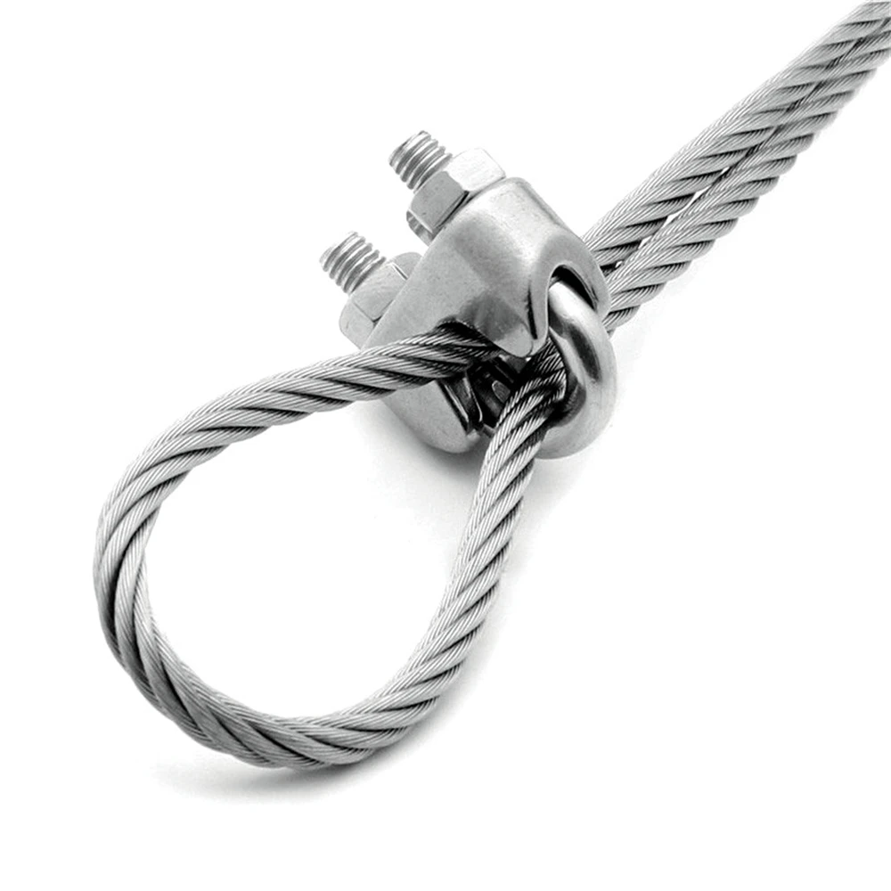 Marine Lock Head Wire Rope Clamp Sleeve M3 M10 M12 M18 Stainless Steel 304 U Bolt