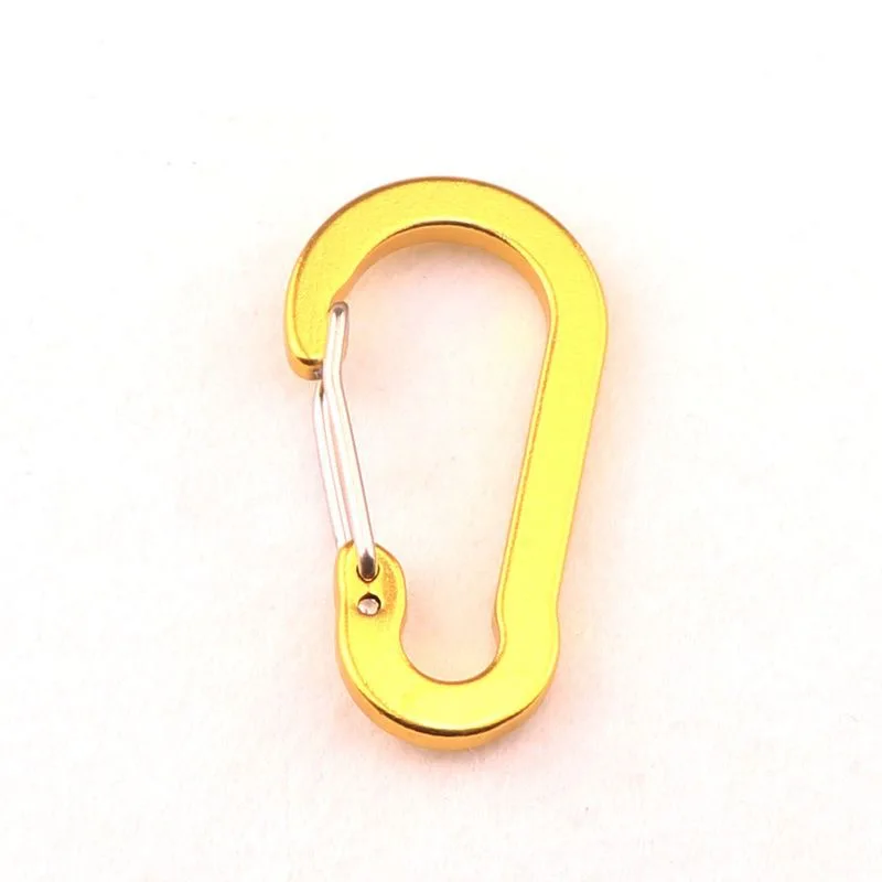 Buckle Carabiner Clips Flat Gourd-Shaped Buckle Aluminum Alloy Locking Carabiner Camping Accessories for Backpack Hiking Fishing