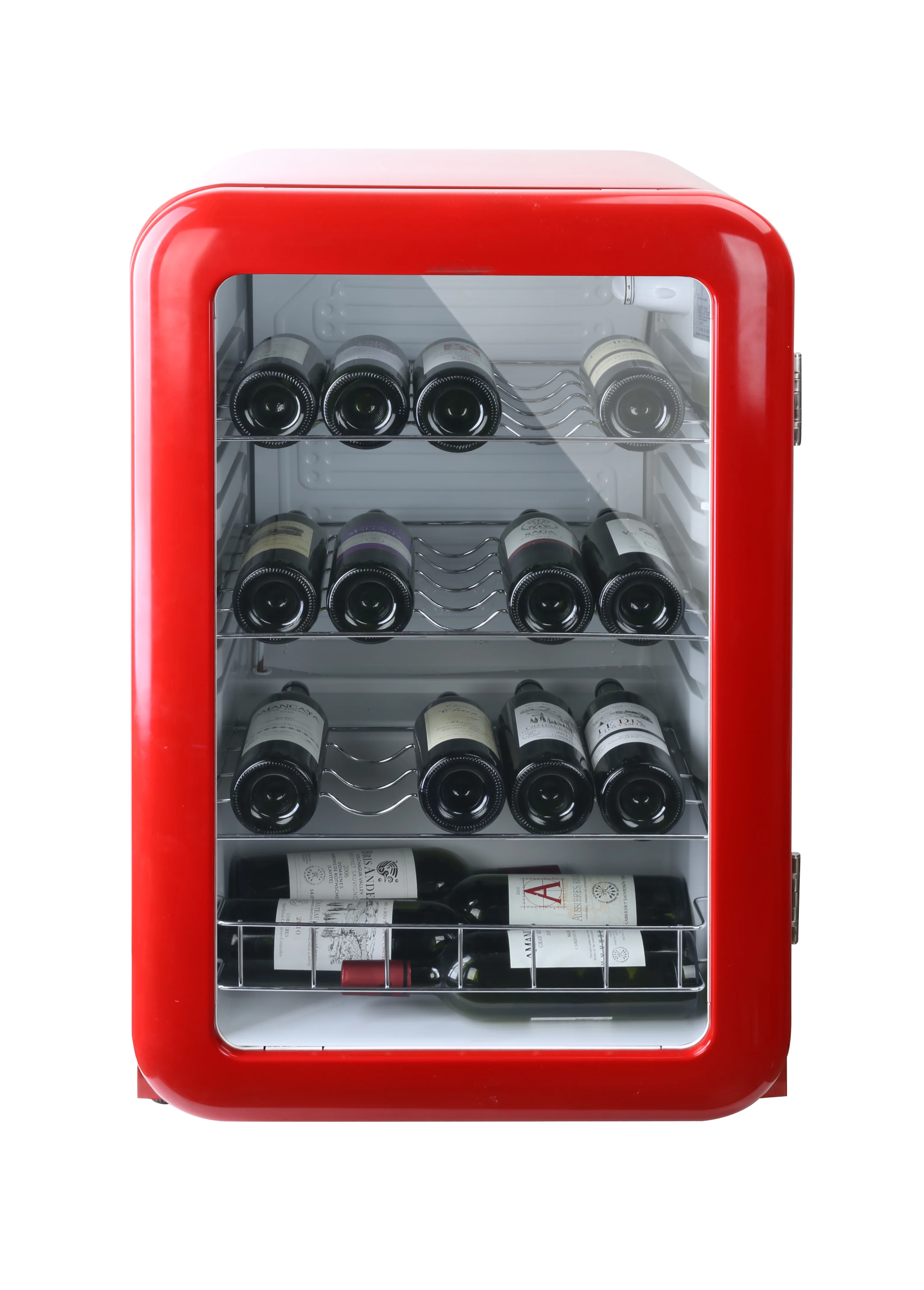 115L glass door wine cooler retro fridge