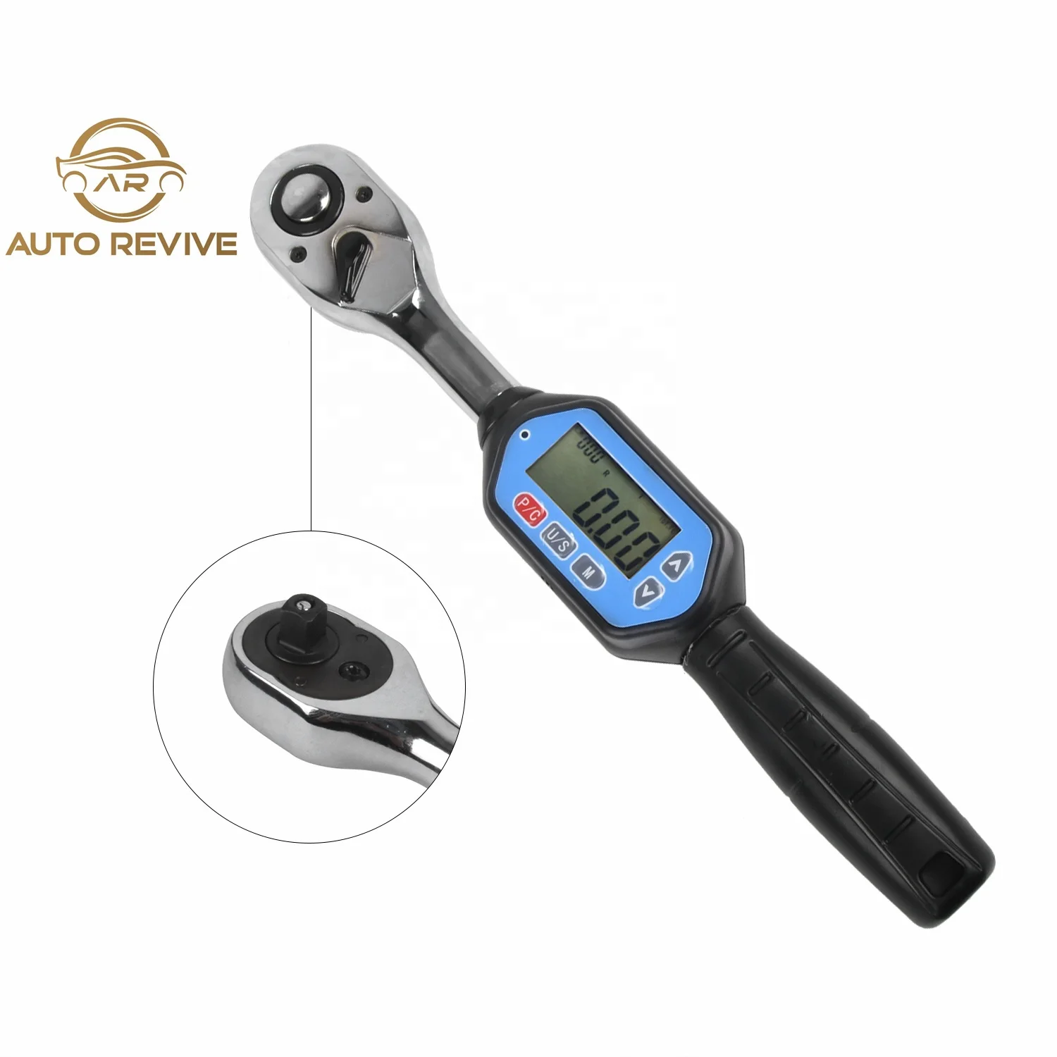 AutoRevive Hot selling EWM-30 Digital Torque Wrench 1/4 Square Drive Max. 22.12ft.lb Torque with Buzzer LED Indication and Peak