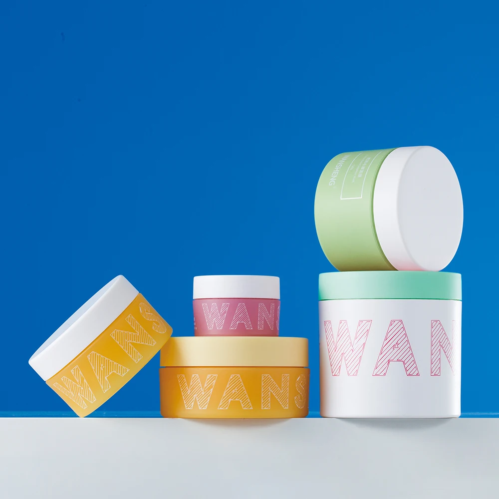 2024  Environmental Friendly Frosted  Natural Body Butter Cosmetic Container  PET Plastic Cream Jar Travel Storage Face Creams