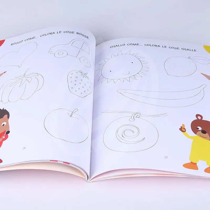 картонная полноцветная книга с рассказами в жёсткой обложке, с ламинированными страницами, изготовление на заказ в Китае