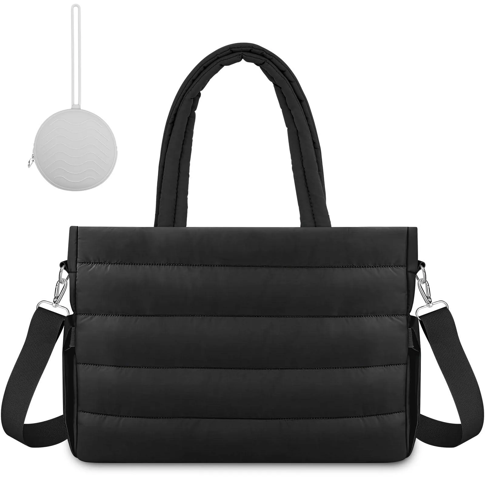 Large Capacity Diaper Tote Bag with Fashionable Logo Design Stylish  Nylon Storage Caddy for Mommy and Baby