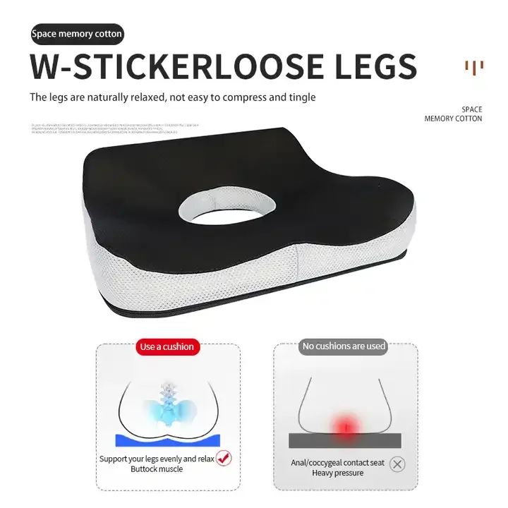 2024 New Donut Seat Cushion, Better Support Chair Cushion with Low Lumbar Support, Coccyx Pain Relief Desk Chair Cushion