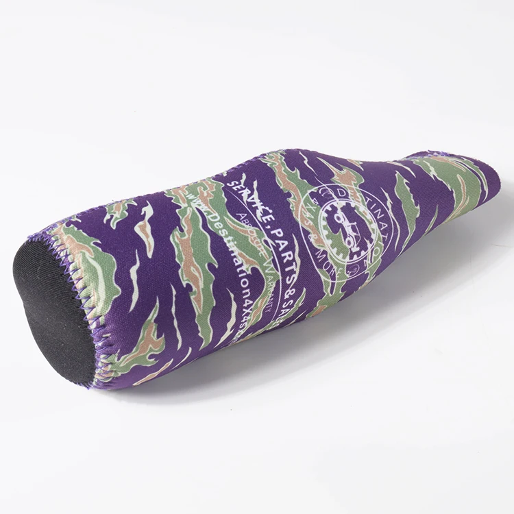 OEM Custom Soft Logo Stubby Sleeve Organizer Neoprene Bottle Cooler Holder With Black Bottom