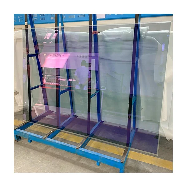6mm 84x130 inches  safety shatterproof vidrio stained clear coated reflective tempered glass