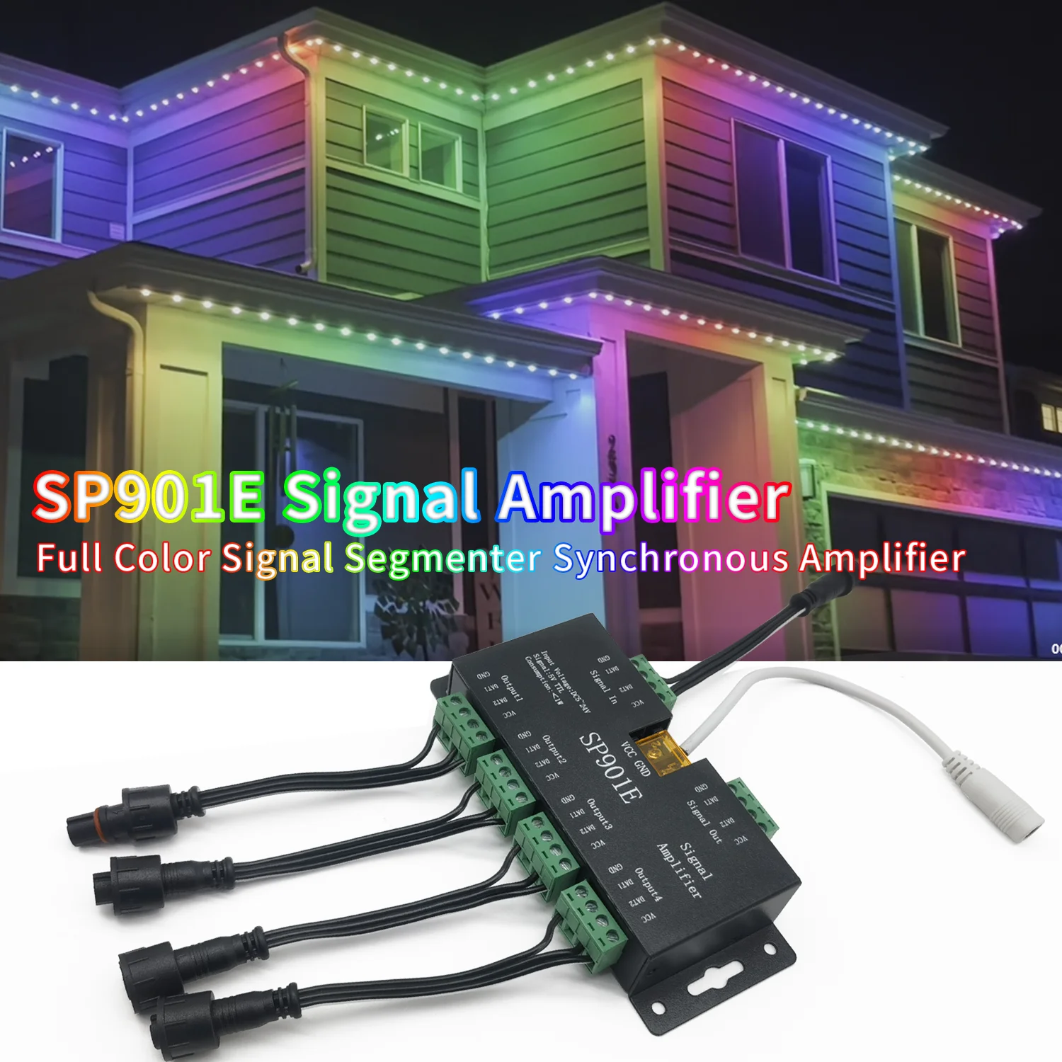 Led 360w Rgb Chasing SP901E controller Rgb Pixels Led Amplifier sp901e WS2812 Ws2811 Amplifier