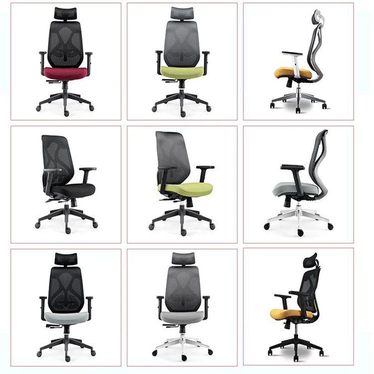 custom Professional Standard Size ergonomic high adjustable office High Back Computer executive high back mesh Office Chairs