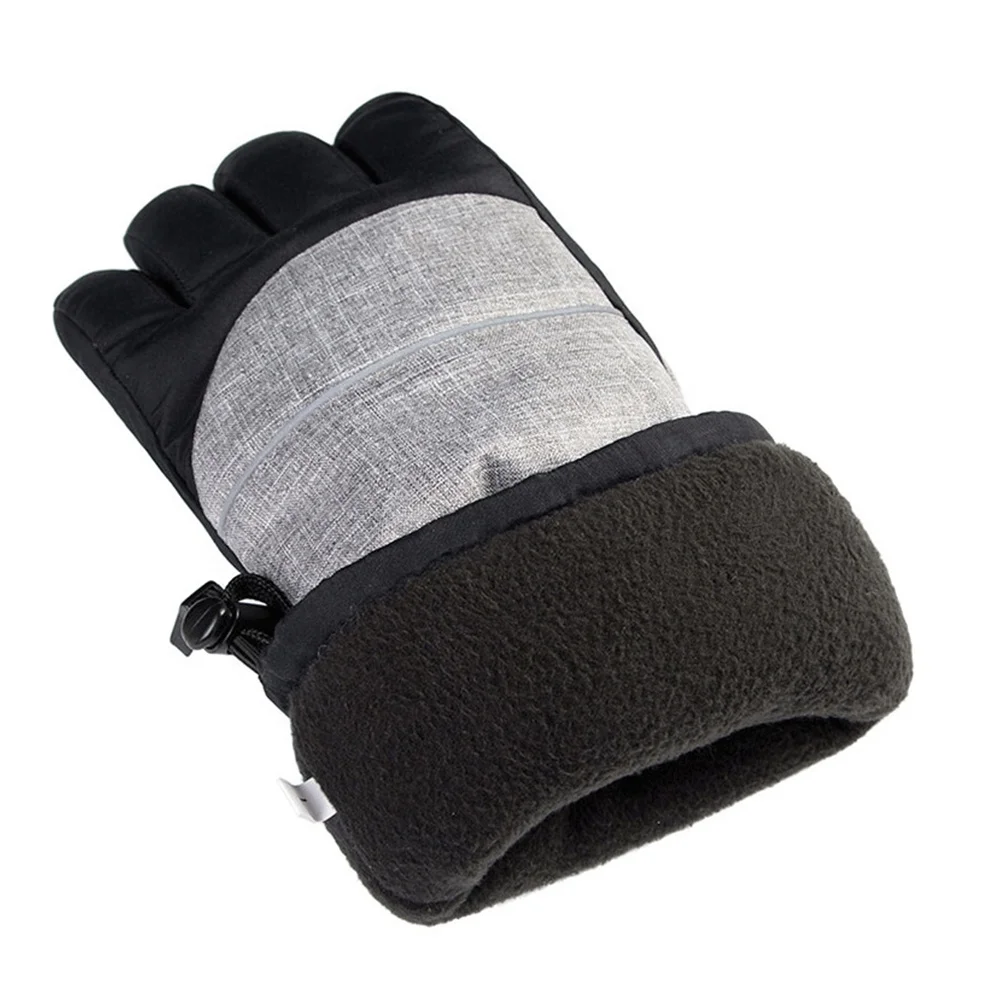 Amazon hot selling winter heating windproof waterproof touch screen rechargeable battery ski gloves for