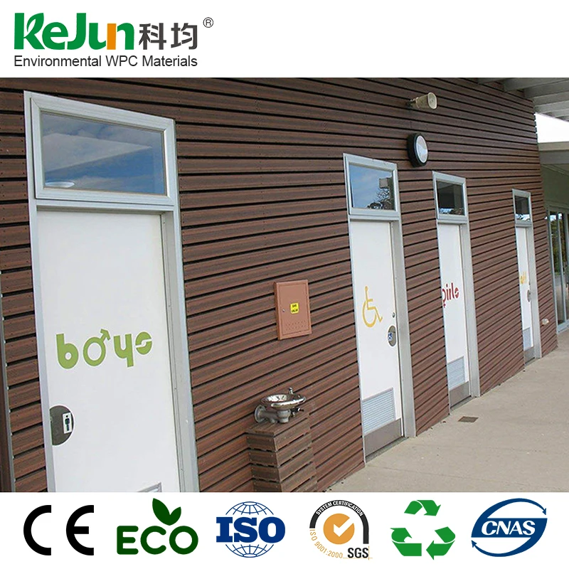 Wood Grain Exterior wpc Wall Panels Decorative Composite Siding Board