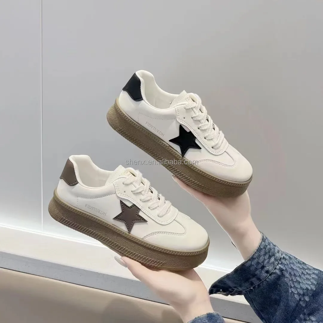 Sports Shoes,Thick Soled Casual Board Shoes,New Leather Versatile,High Rise Soft Soled Shoes