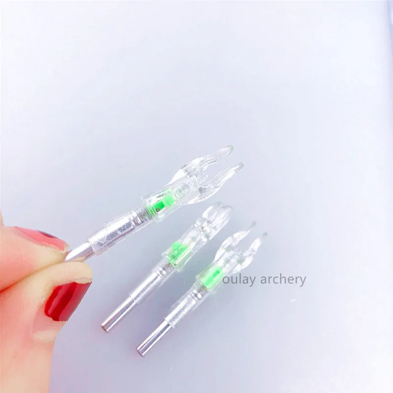 Легкое выключение, новая подсвеченная стрела, 6,2 мм, карбоновые стрелы, пластиковые держатели с переключателем ВКЛ./ВЫКЛ., не требуется никаких инструментов для ночной охоты