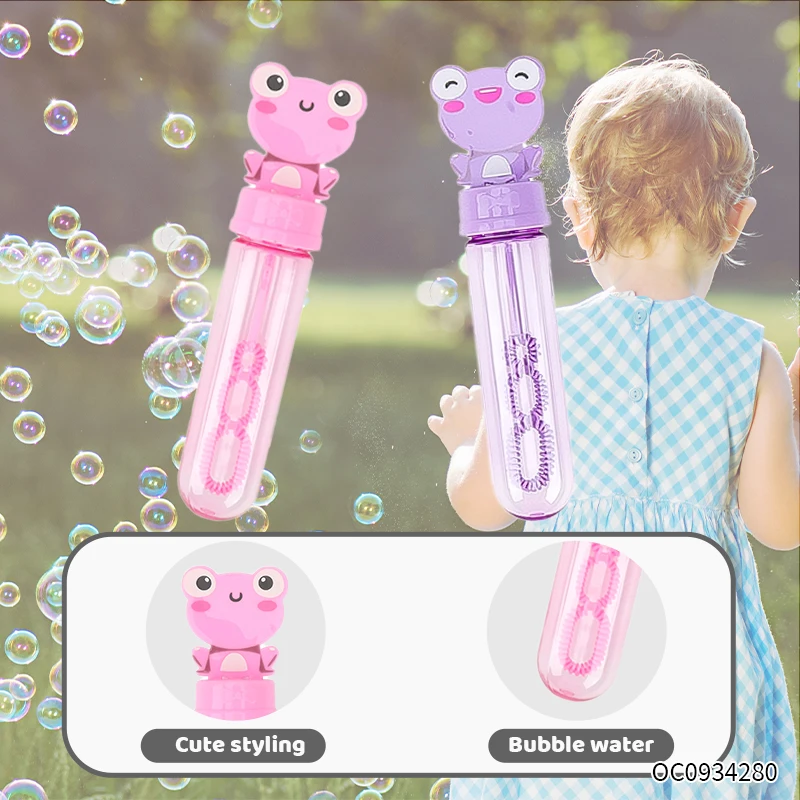 Frog animal blowing bubble bottle soap bubble toy wand for boys girls kids
