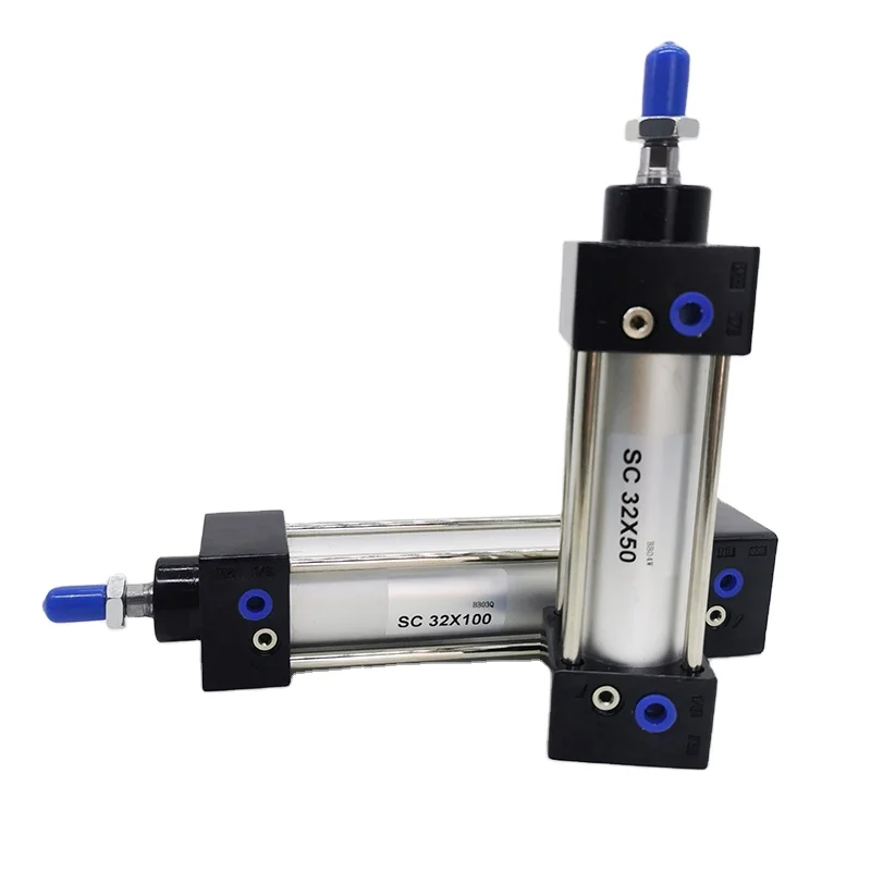 SC32 Series pneumatic cylinder Bore 32mm Stroke 25-1000 double acting aluminum air cylinder