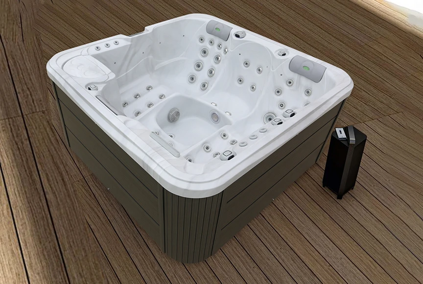 Aristech Acrylic 4 Person Massage Spa Hot Tub for Outdoor Jacuzzie Comfort and Relaxation