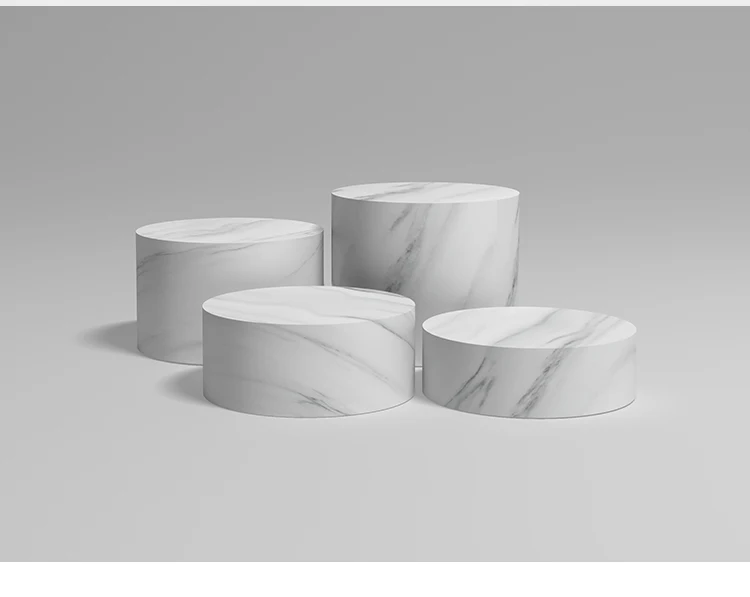 Customized Acrylic Cylinder Acrylic Display Platform For Exhibitions Round Plinths