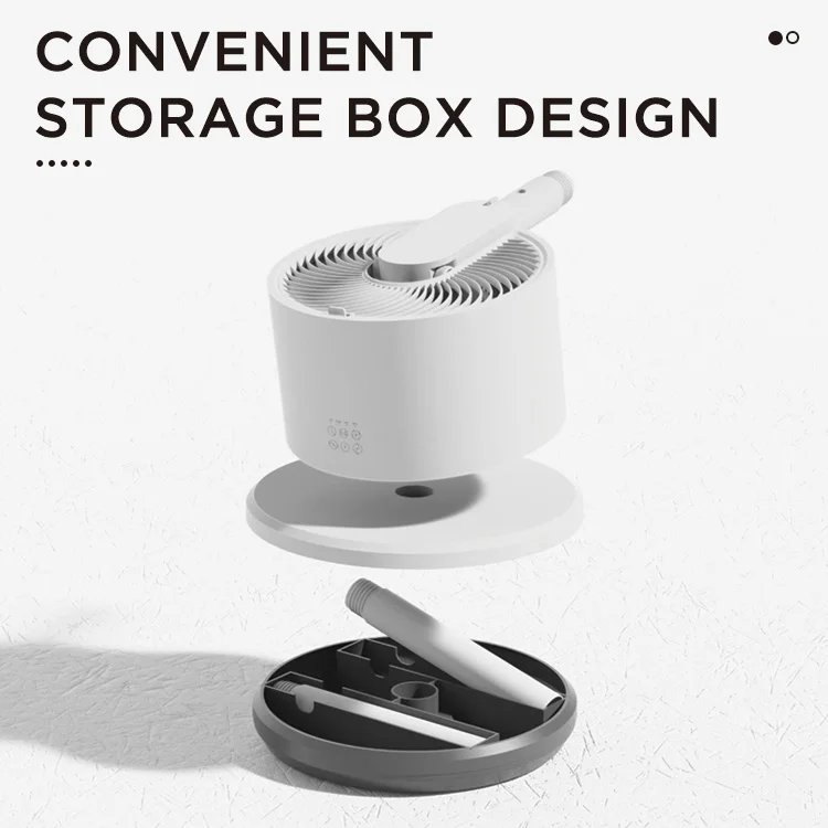 8 Inch 6 Speeds 3D Oscillation 10H Timer 4 Modes Versatile Quiet Adjustable Height Standing Fan 24W For Home Air Circulator Fan