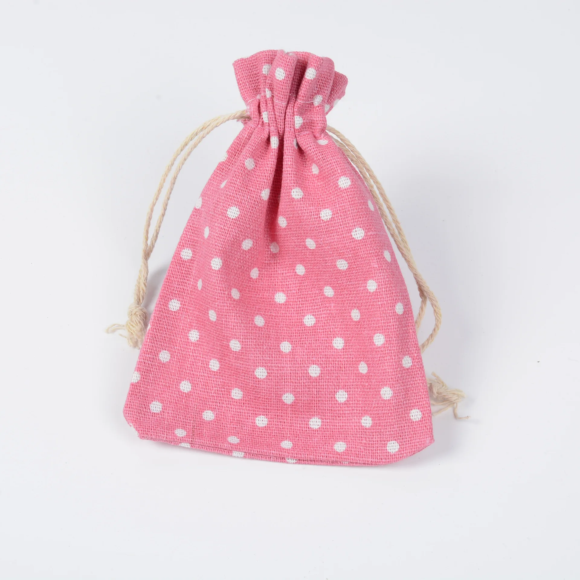 12 oz cotton linen beach cosmetic makeup drawstring shoe bag plain canvas candy pouch