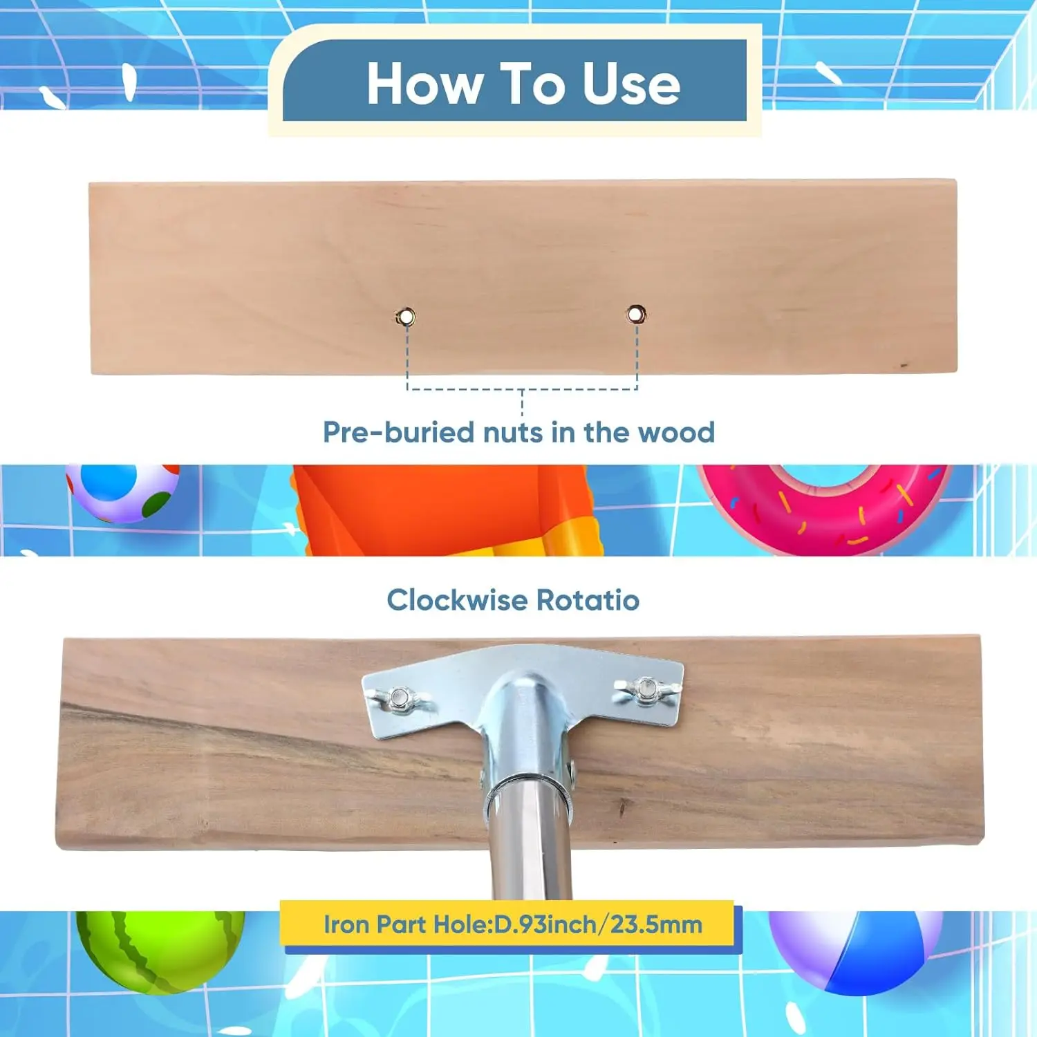 2 Pcs Stainless Steel Deck Wire Brush Concrete Brush Stiff Bristle Broom for Cleaning Scrubbing Removing Rough