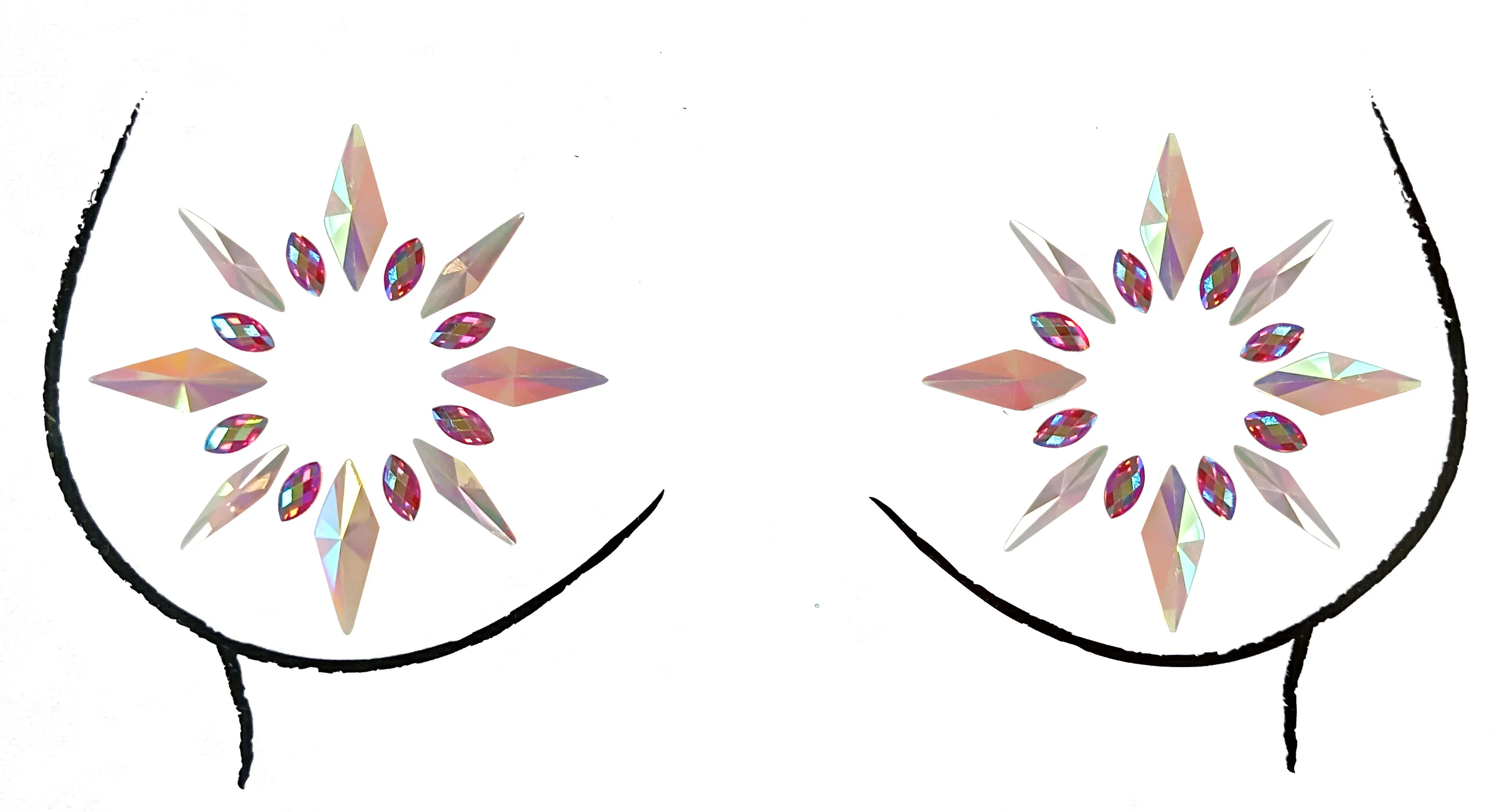 Rhinestone Decorations Party supplies Color Face body Breast Gems Sticker for festival