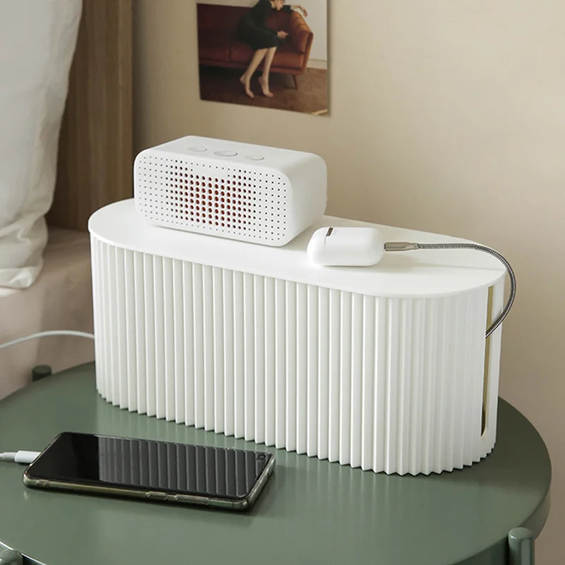 New Arrival Plastic Home Safety Wire Organizer Cable Storage Boxes Bins Injection Mul-tifunction Cable Storage Management Holder